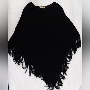 Elementz black poncho EUC  One Size fits all